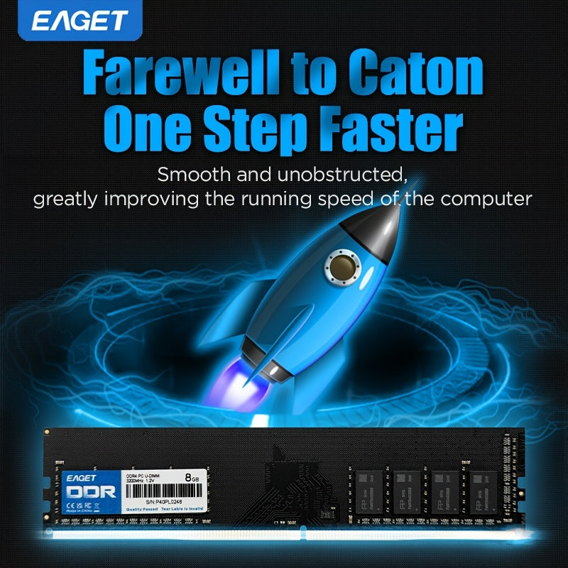 EAGET DDR4 RAM: 8GB/16GB, 3200MHz, 1.2V, UDIMM Desktop Memory for Intel & AMD Motherboards