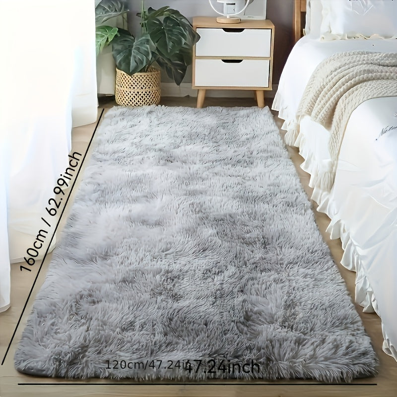 Indulgent Plush Shaggy Area Rug made of Soft Polyester Fiber, Easy to Clean and Stain Resistant, Washable, Perfect for Living Room and Bedroom, Thoughtful Home Decor Gift for Loved Ones.