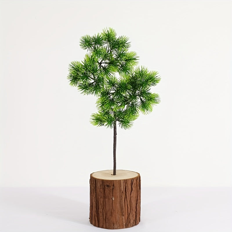 Artificial pine suitable for home decoration in any room or office, including windows and micro-landscapes, with lifelike green beauty.