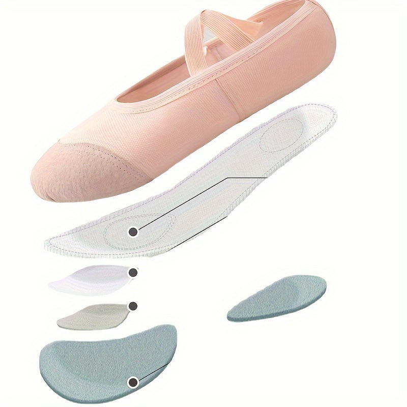 Soft sole ballet dance shoes for youngsters, perfect for yoga and training, with slip-on, non-tie design and leather sole for boys and girls.