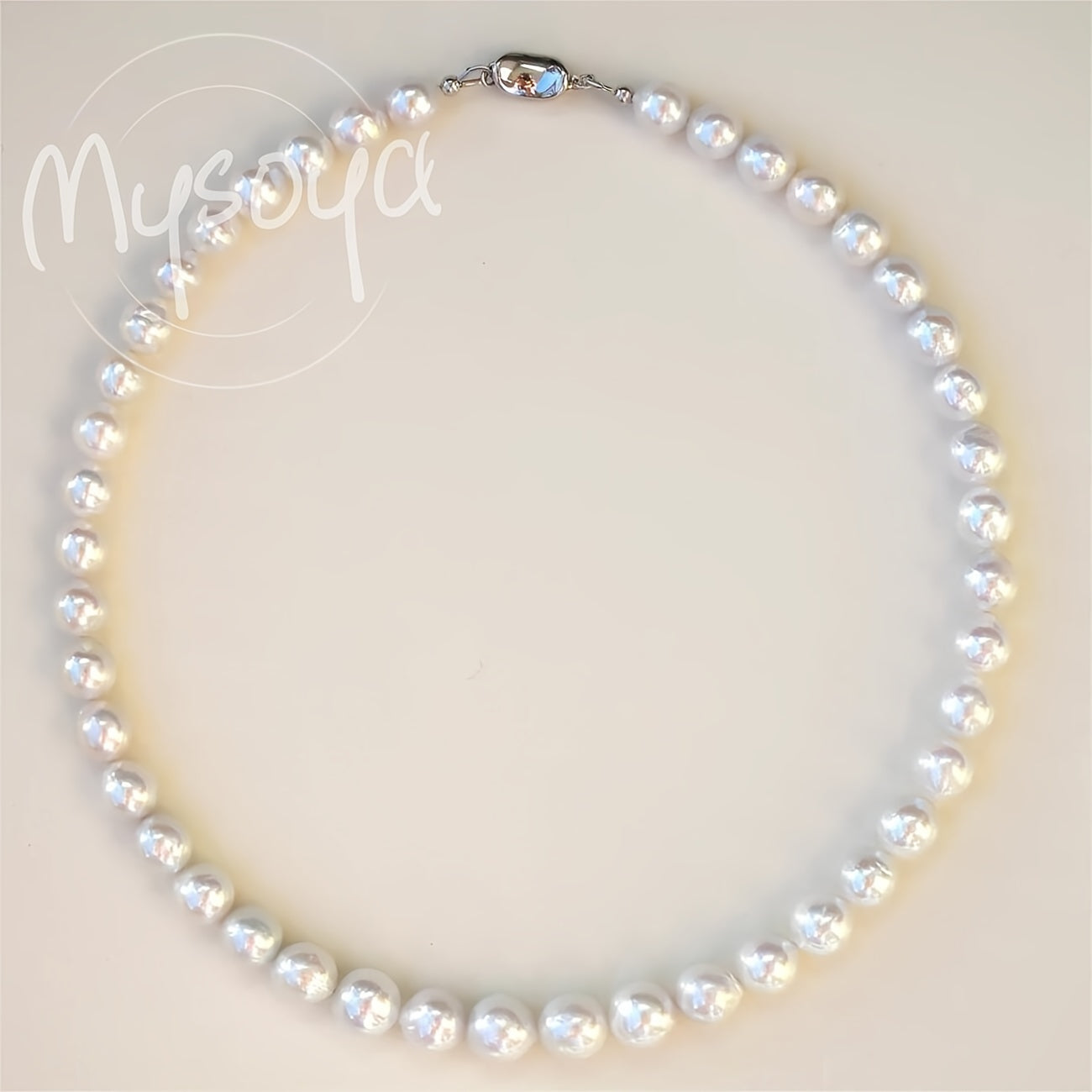 Artisan-made White Baroque Pearl Necklace - Exquisite 8-10mm Freshwater Pearls with Elegant Silver Clasp, Ideal Present for Any Event, Comes in a Luxurious Gift Box, Organic, Uneven Shape, Versatile Jewelry