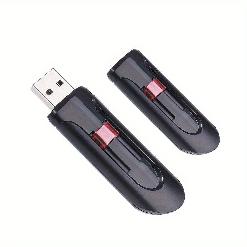 Retractable black USB Flash Drive available in 16GB, 32GB, and 64GB sizes, perfect as a creative business gift.