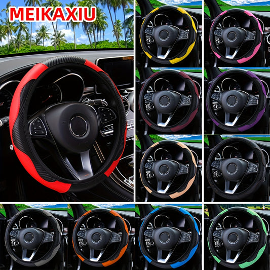 Inner Circle Car Steering Wheel Cover, Carbon Fiber, Non-Slip, 37-38CM, Accessories