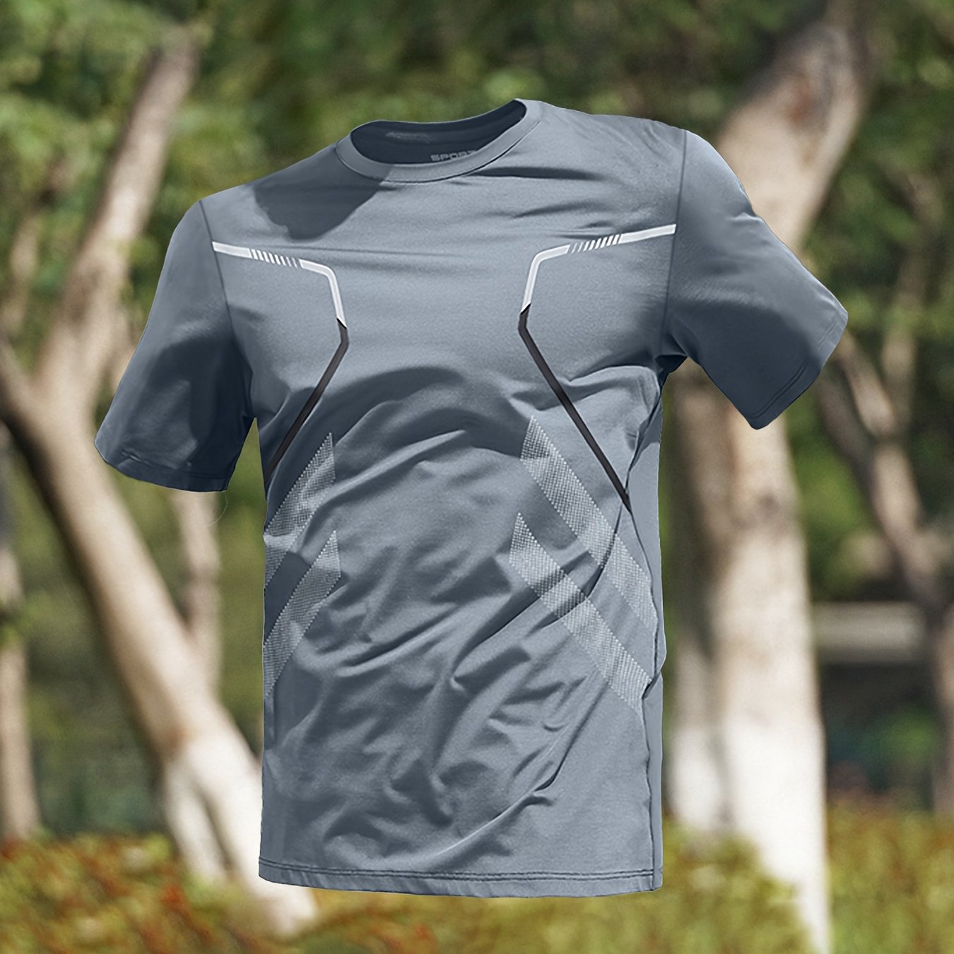 Quick-dry shirt for men, perfect for fitness and running, with breathable fabric and loose fit, ideal for basketball training and workouts.