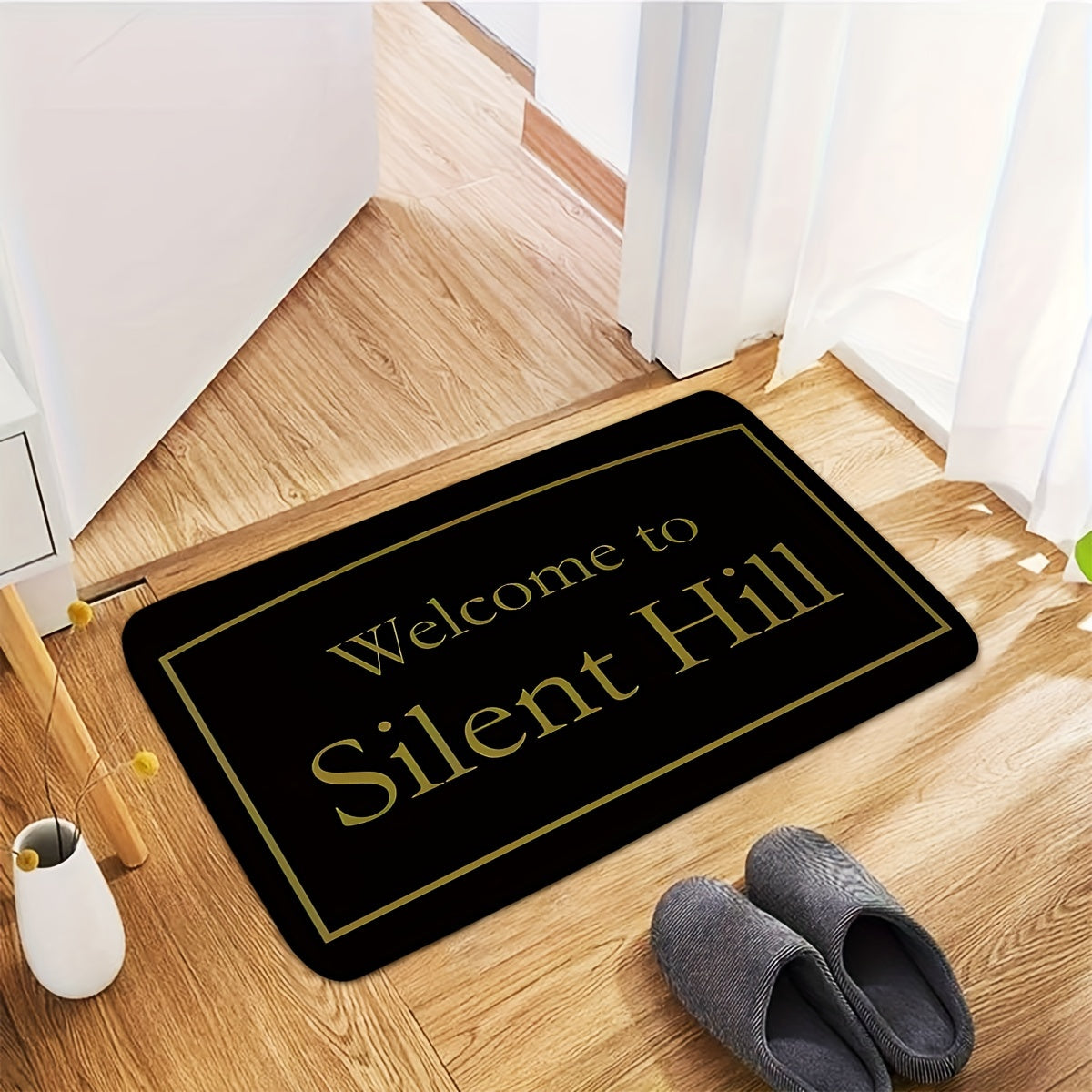 Experience the serenity of Silent Hill with our Soft Fleece Non-Slip Bath Mat - Choose from a variety of sizes