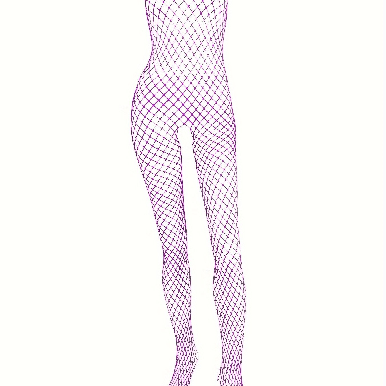 One-Piece Fishnet Lingerie: Sexy Mesh, Spandex Blend, Adult Size, Women's Wear