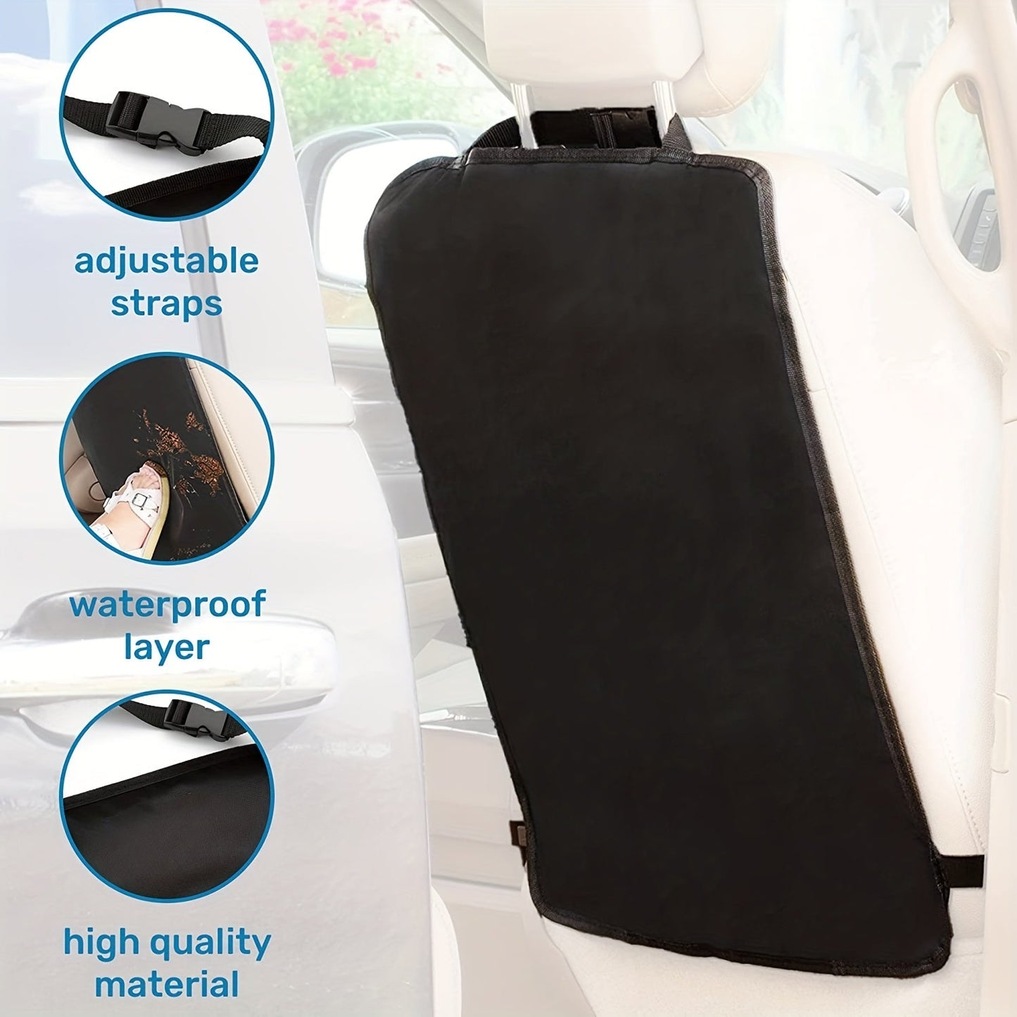 Protect your car seats with our waterproof Car Seat Protector Pad. Say goodbye to spills and stains with this anti-kick pad. The perfect gift for Halloween, Thanksgiving, or Christmas.