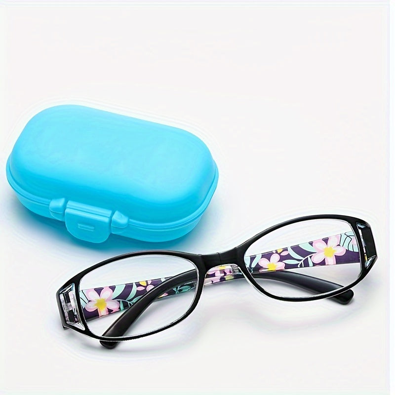 1pc Vintage Printed Folding Reading Glasses, Ideal Gift for Women.