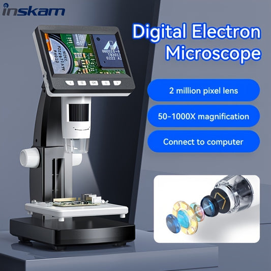 1 set of 1000X digital microscope with 8 LED lights for real shot rendering. Can be used as a computer microscope or electron biological microscope.