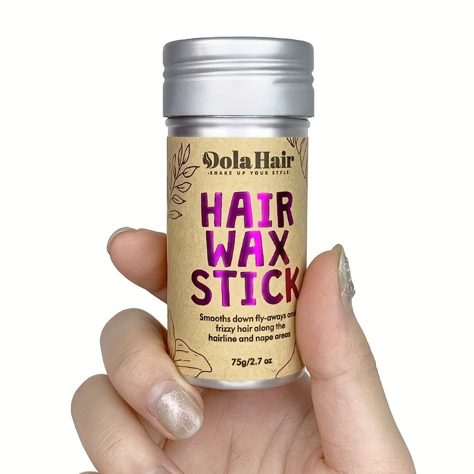 Hair wax stick for all hair types, controls flyaways and frizz, non-greasy formula.