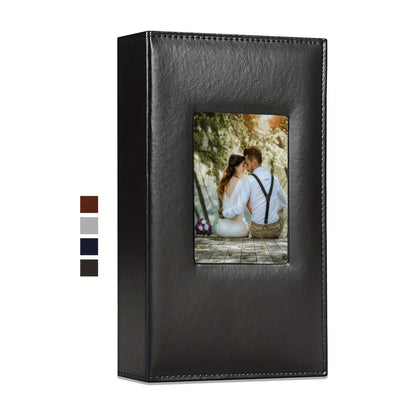 This premium PU leather photo album can store up to 300 4x6 photos, making it perfect for preserving memories from family events, weddings, anniversaries, travels, graduations, and more. With its large capacity and elegant design, it also makes an ideal