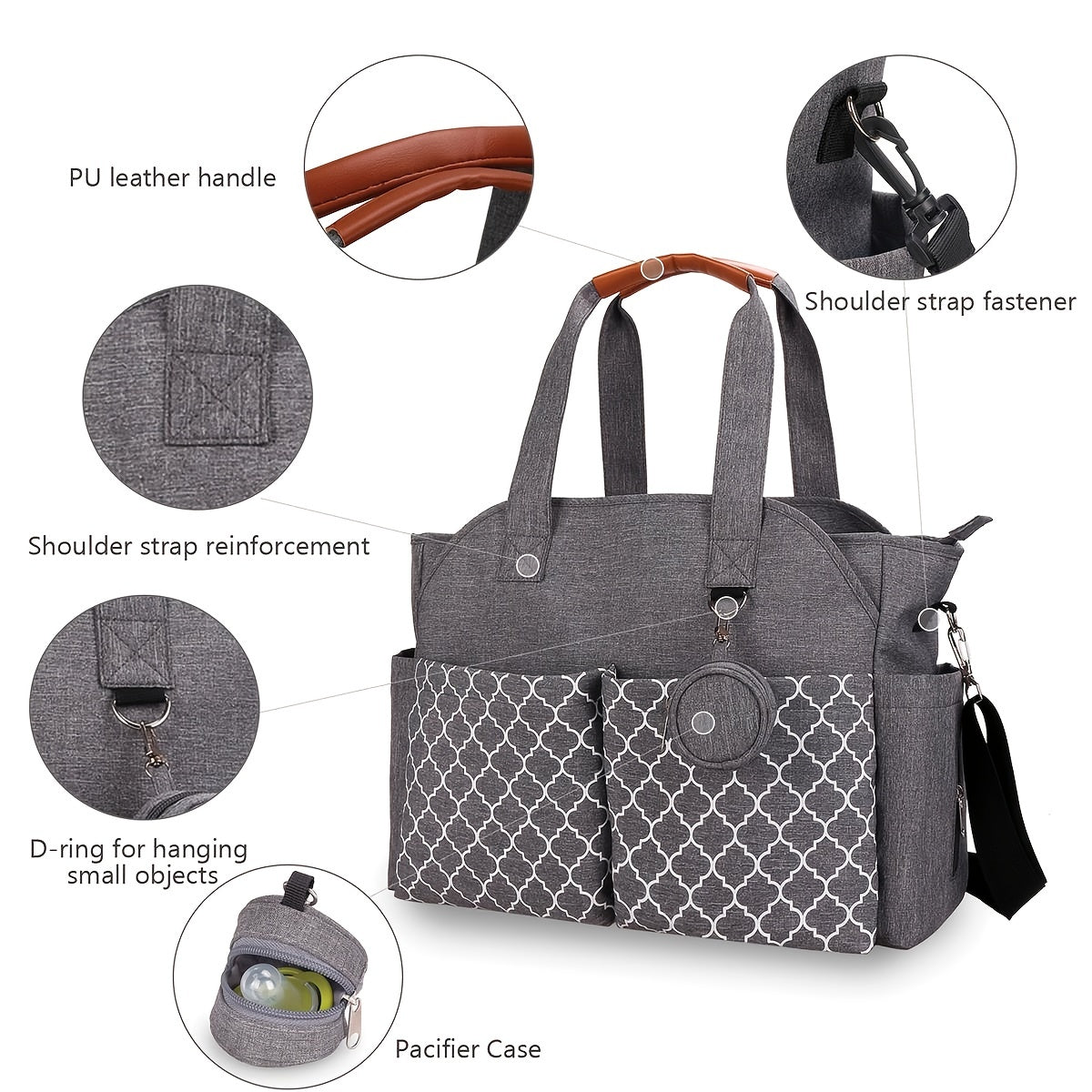 Gifts for Mom and Girls: Diaper Bag Tote Purse Satchel Messenger Perfect for Christmas, Halloween, and Thanksgiving