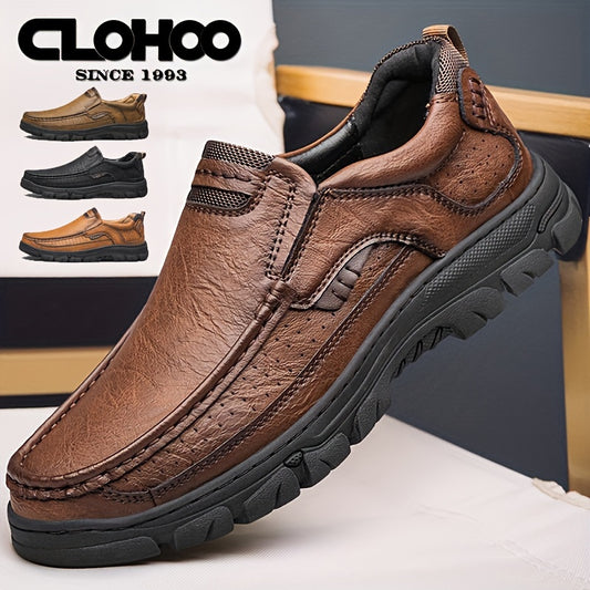 CLOHOO Men's Slip On Loafer Shoes, Durable and Non-Slip for Outdoor Activities