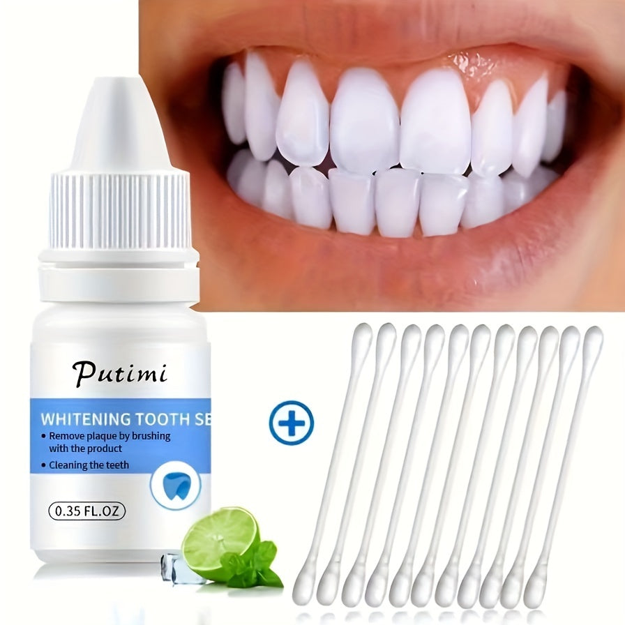 Whitening serum for teeth, use twice daily for noticeably whiter teeth in 1 week.