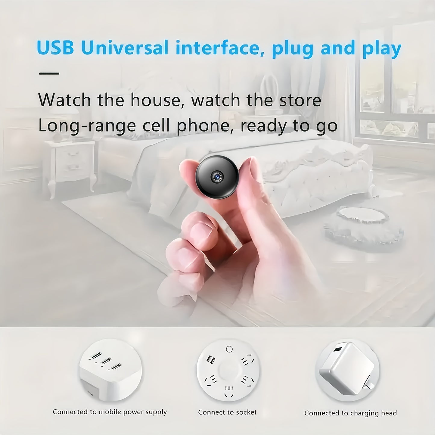 Wireless Surveillance Camera with 2.4Ghz Wifi, Motion Detection, Night Vision, and Remote Access