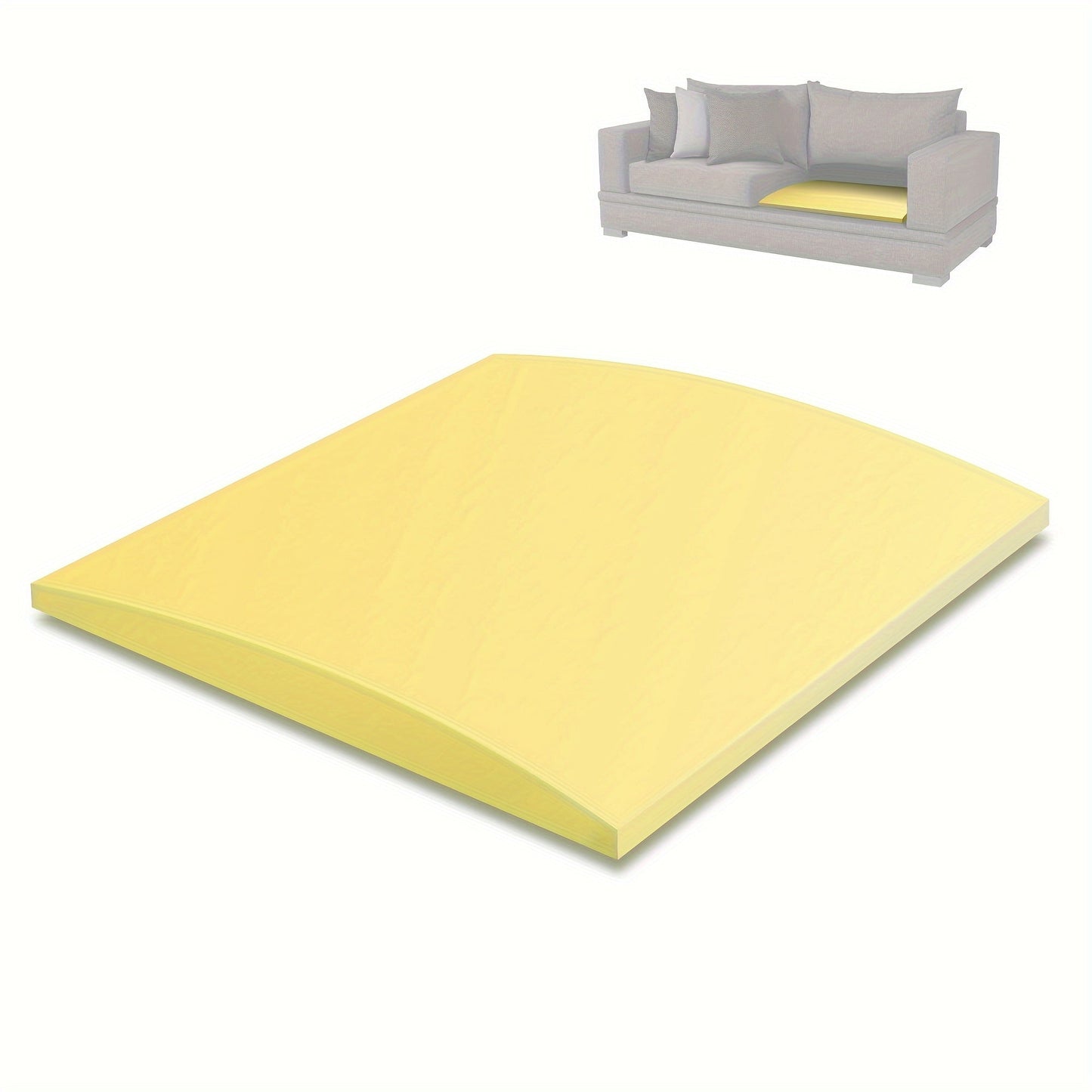 Two pieces of high-density foam sofa cushion supports measuring 50.8x50.8 cm - ideal for repairing and supporting furniture seats, specifically designed for sagging chairs.