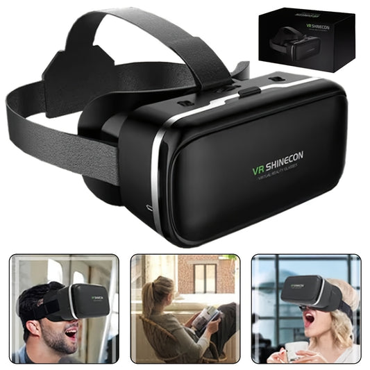 Shinecon VR Headset G04A offers immersive virtual reality experience, compatible with smartphones 11.94-16.76cm. Lightweight and adjustable, it is ideal for home entertainment.