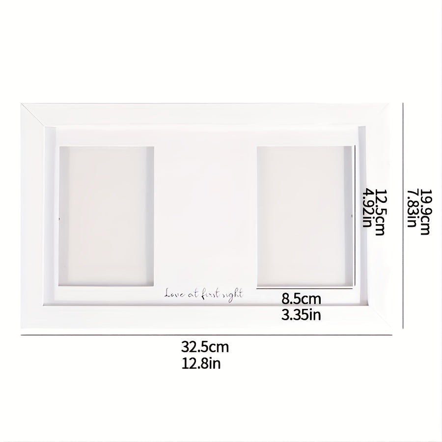 Create a timeless keepsake with our Baby Handprint & Footprint Frame Kit - Includes a single wooden frame for newborns - Personalize your infant's memories with this customizable memento, perfect for nursery décor and gender-neutral baby showers - Makes