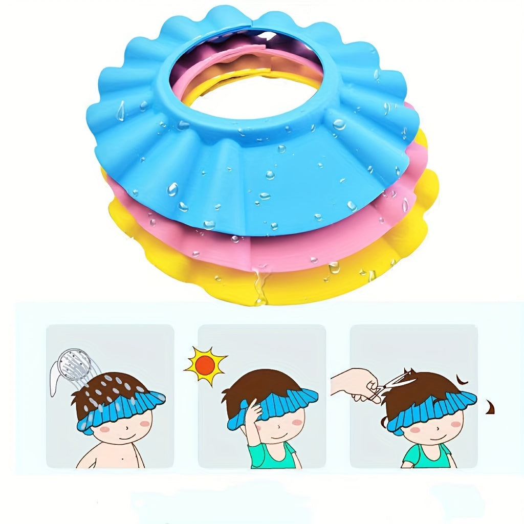 Waterproof Shampoo Cap with Ear Protection for Kids - Essential Bathing and Hair Washing Accessory for Youngsters