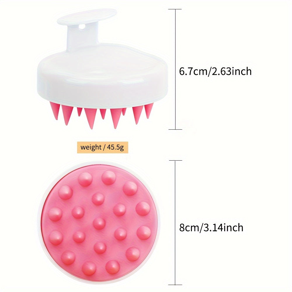 Silicone scalp massager and shampoo brush for hair growth and dandruff removal, non-electric, fragrance-free tool for scalp massage and hair styling