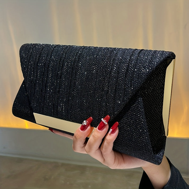 Sequined evening bag for women, perfect for prom, weddings, parties, and music festivals.