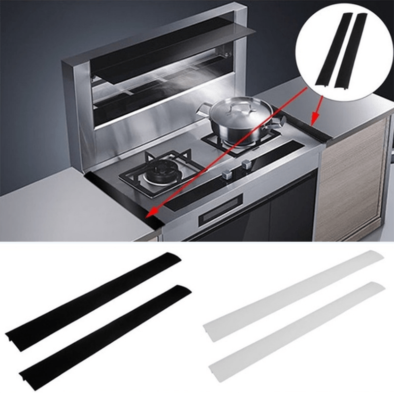 Silicone Kitchen Stove Gap Cover - Sealing Strip for Gas Stoves with Oil & Dirt Resistance, Made with Non-Food Grade Material