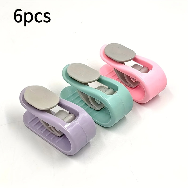 Six pieces of pink quilt fastening clips - Non-slip, effortless installation bedding accessories with a sturdy grip, can be reused and washed.