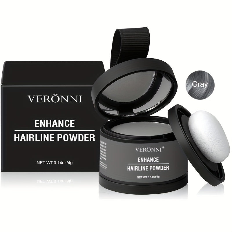 Hairline Shadow Powder with plant squalane instantly conceals hairline and roots, stain-proof and waterproof for a natural look.