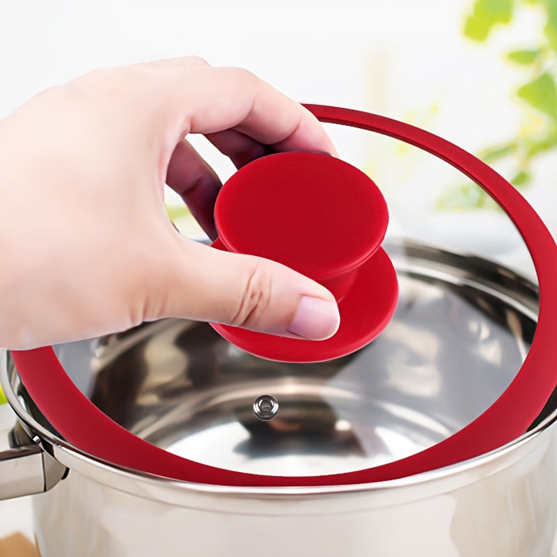 Pot Handle with Silicone Cover - Heat-Resistant Stainless Steel Lid Knob, Non-Electric Kitchen Accessory