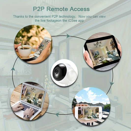 TERUHAL HD WiFi Security Camera is a 720P Smart Surveillance camera equipped with Night Vision, Voice Intercom, and App Remote Viewing. It is USB Powered and made of ABS Material, making it compatible with Smartphones.