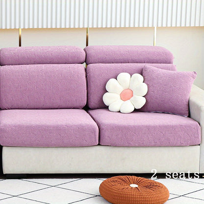 Thick Jacquard sofa cushion cover with elastic-band, perfect furniture protection for bedroom, office, or living room.