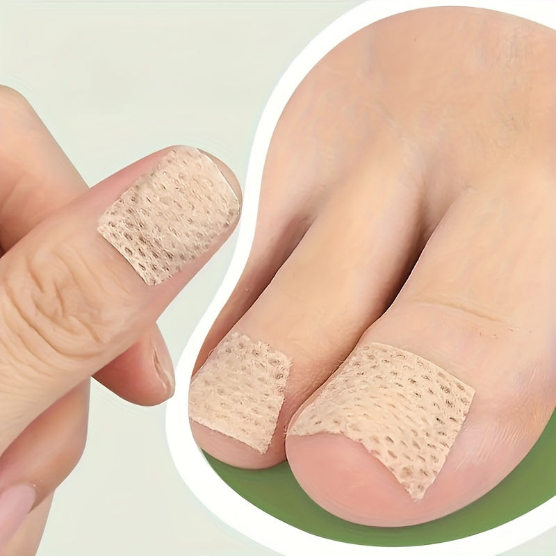 50pcs Toenail care stickers for thickened, protected nails with double thickness design adhesive tape to promote nail growth and appearance.