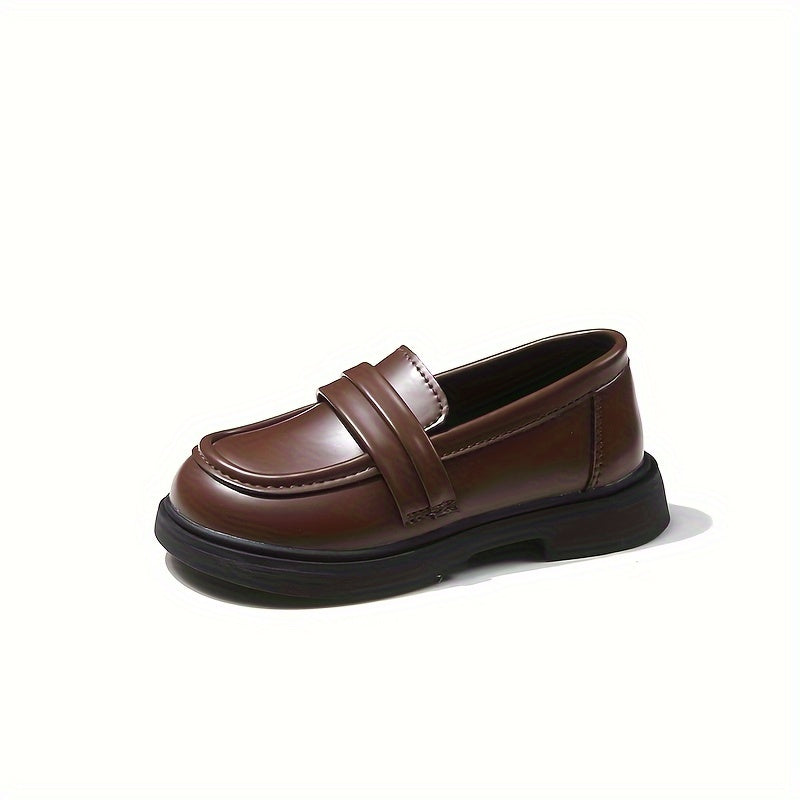 Boys' vintage slip-on loafers, light non-slip dress shoes for all seasons, perfect for wedding parties.