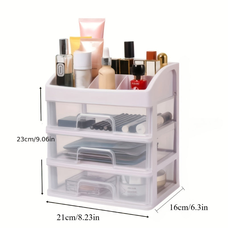 Cosmetic organizer with drawers for makeup and jewelry - perfect gift for beauty lovers and women.