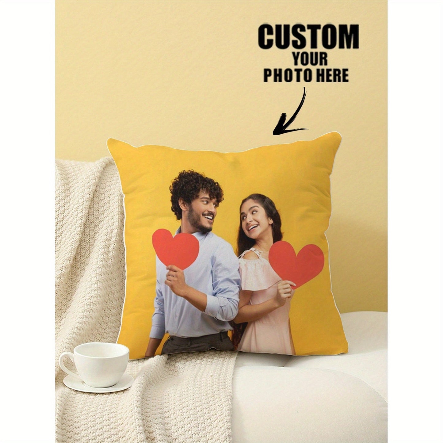 Add a personal touch to your home decor with a customizable pillowcase featuring various holiday patterns and the option to print children's, couple's or family photos. Pillowcase comes unfilled.