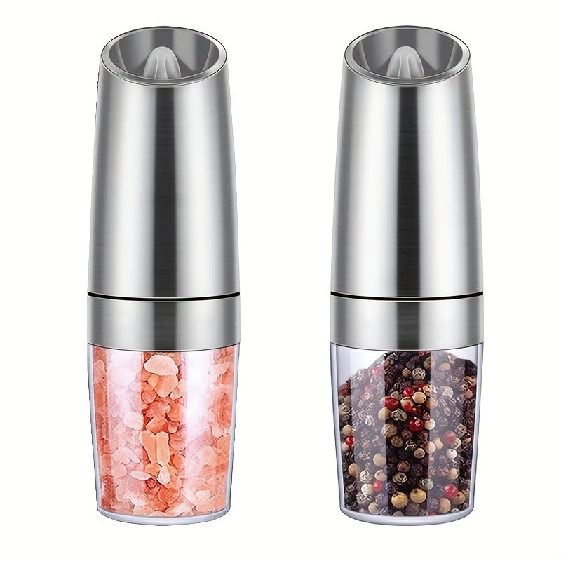 The Electric Salt and Pepper Grinder Set is a versatile kitchen tool that can grind either salt or pepper with adjustable coarseness. It is battery operated and features an LED light for easy use in low light settings. With its one-hand automatic