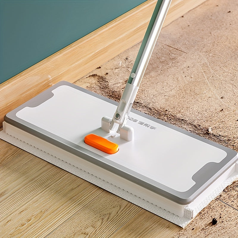 Large Microfiber Mop Ideal for Floor Cleaning, Flat Mop with 25.91 cm Width for Both Wet and Dry Cleaning, Perfect for Hardwood, Laminate, Tile, and Ceramic Floors.