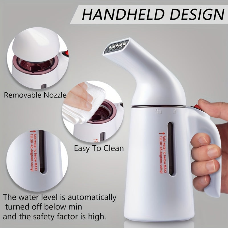 This handy Portable Handheld Garment Steamer quickly heats up to remove wrinkles from clothes, making it perfect for both travel and home use. With its EU plug and powerful fabric ironing capabilities, it is an ideal choice for keeping your wardrobe