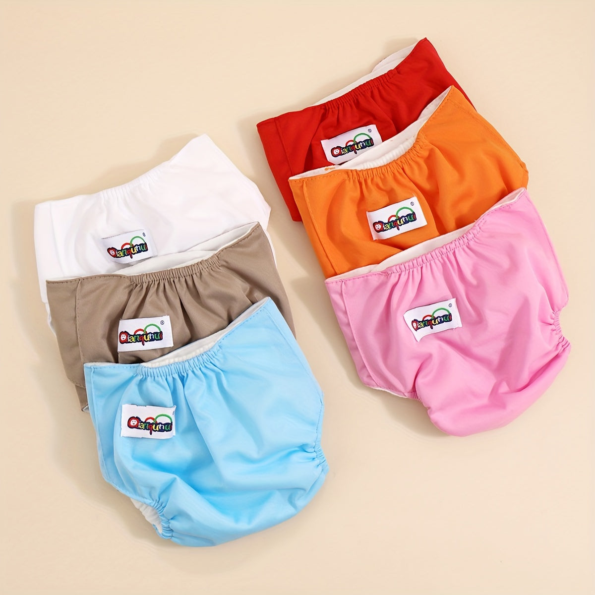 Set of 3 Adjustable Solid Color Waterproof Training Diapers for Kids - Comfortable Cloth Pull-Up Pants for Toddlers