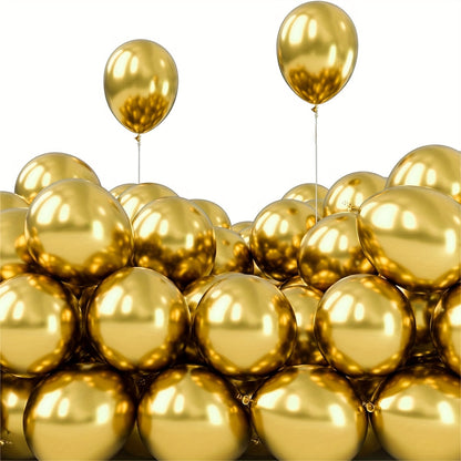 50 metallic balloons for various occasion decorations.