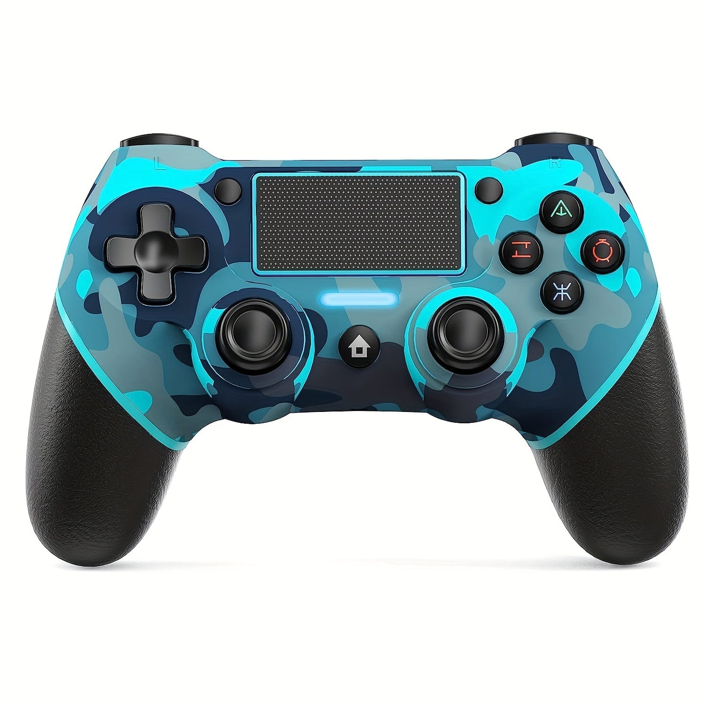 Wireless PS4 gamepad with USB cable, 600mAh battery, dual vibration, motion control, audio jack, touchpad, share button, compatible with PS4/Slim/Pro/PC/ios/Android/tablet/Steam.