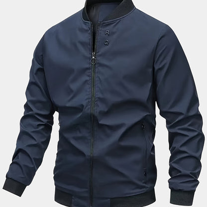 Classic Lightweight Windbreaker Jacket with Zipper Pocket