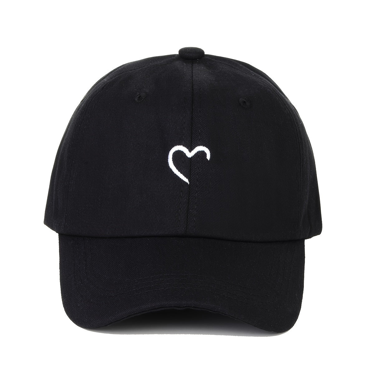 Women's adjustable baseball cap with embroidered heart - great for everyday and special events.