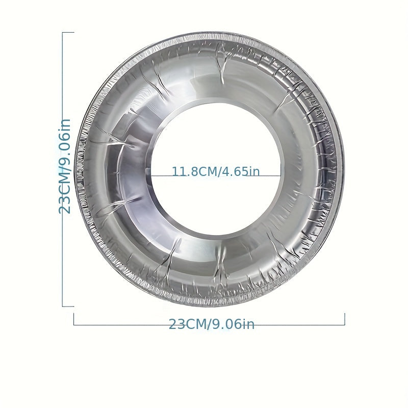 Круглый коврик для газовой плиты с защитной прокладкой из оловянной бумаги и наклейкой из алюминиевой фольги