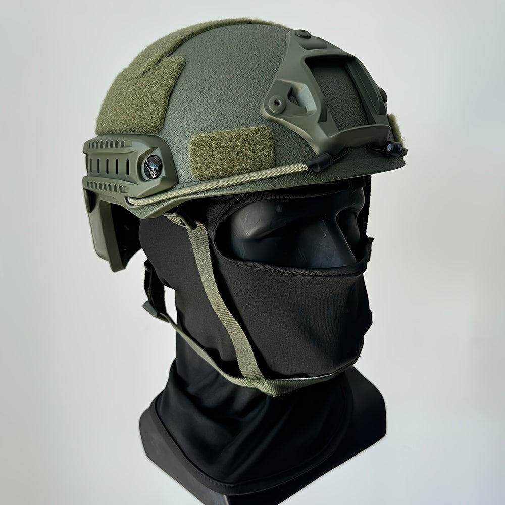 Tactical Helmet FRP with Accessory Rails & Adjustable Straps, 1 Piece of High-Protection Adventure Gear