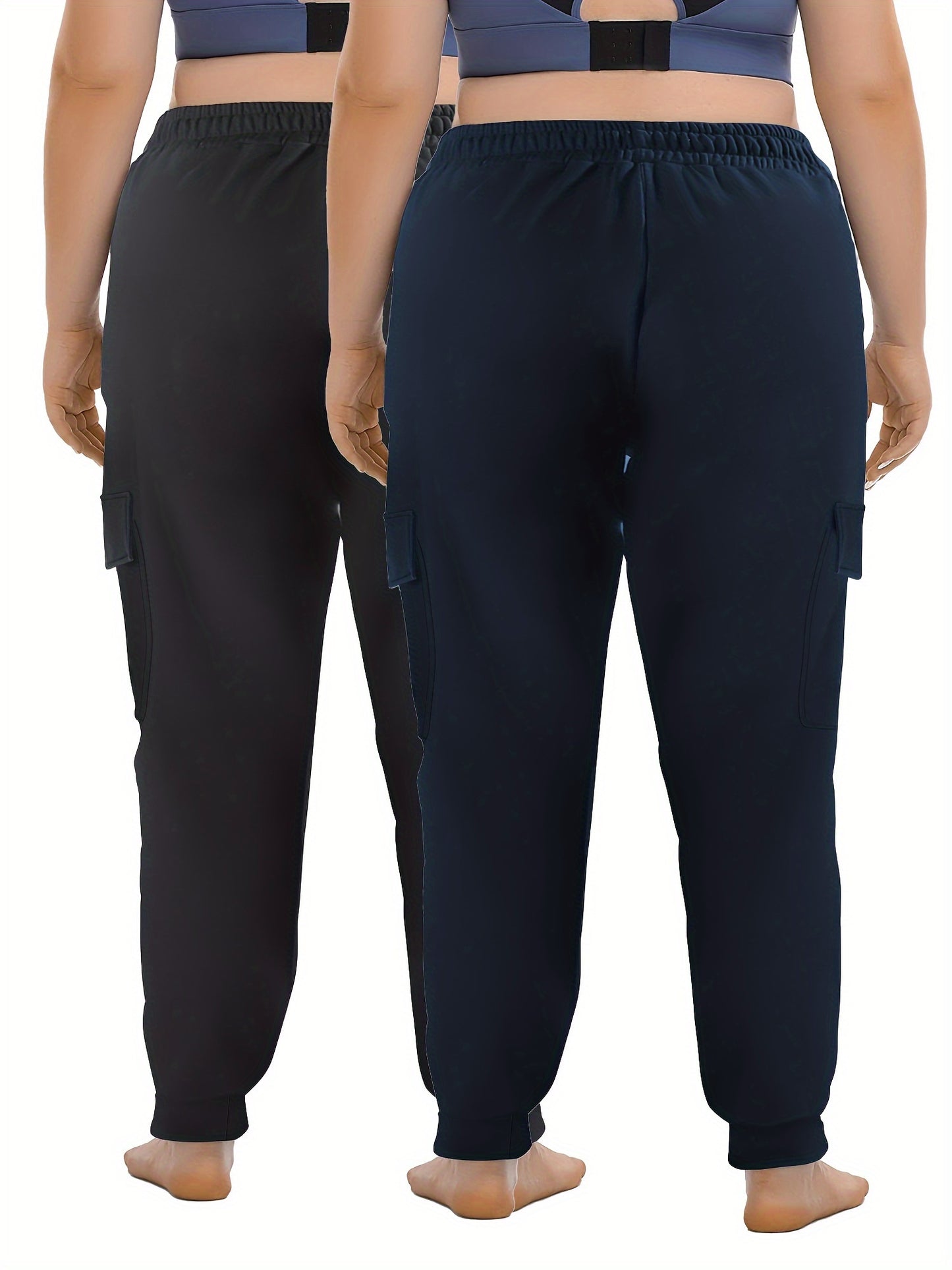 2 Plus Size Drawstring Pocket Work Pants from the New Spring/Summer Collection