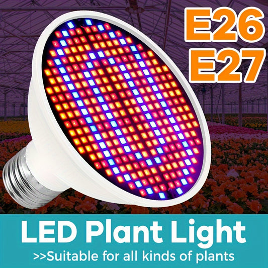 WENNI LED Plant Light with Full Spectrum, E27/E26 Base, 220V/110V-240V, 126/200/300 LEDs for indoor plants, seed germination, and vegetable cultivation.