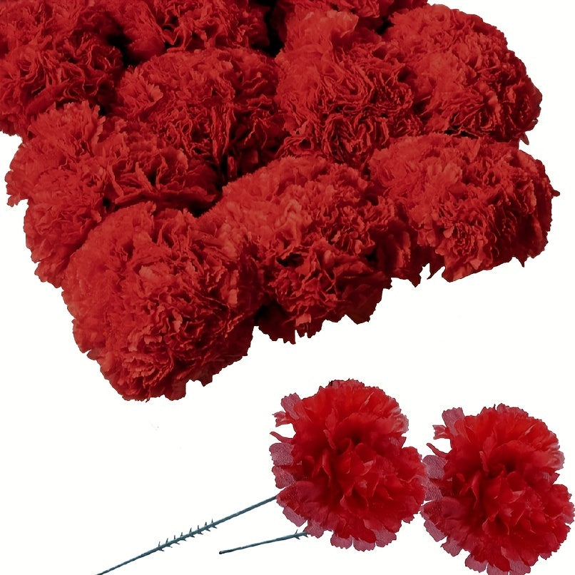 50 pieces of Eternal Blossom silk carnation flower for DIY wedding decorations