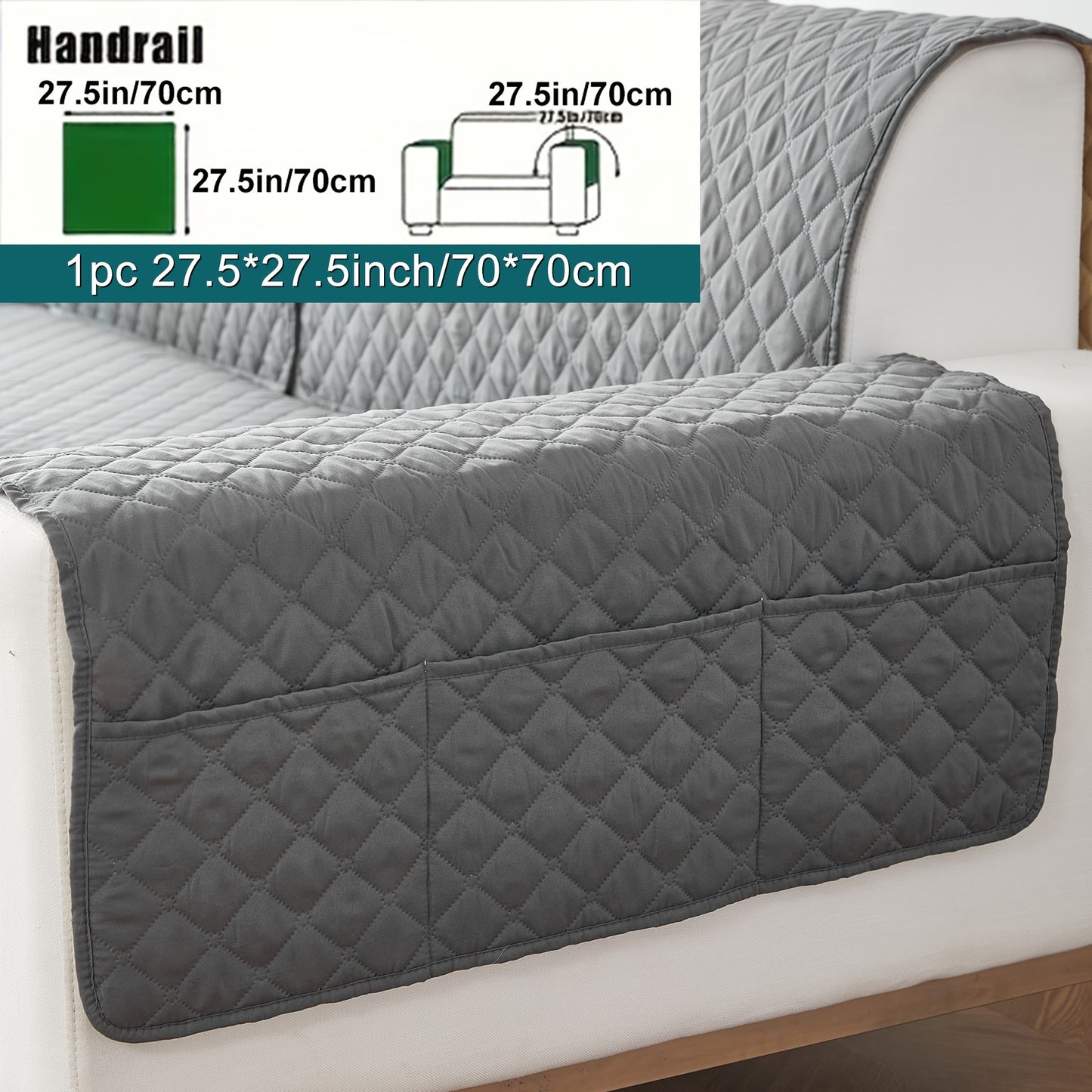 Anti-slip sofa cushion protective pad suitable for all types of sofas, machine washable.