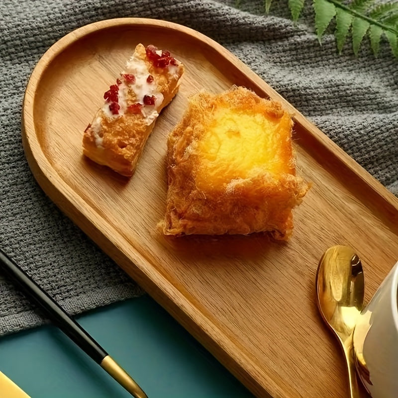 Wooden breakfast serving tray, food-safe, perfect for serving a variety of foods, ideal gift.